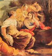 Simon Vouet Detail of Apollo and the Muses oil on canvas